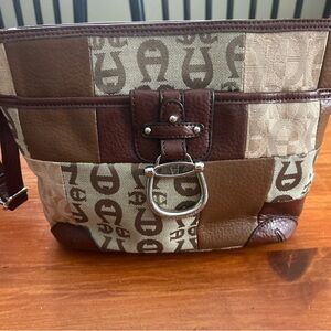 Etienne Aigner Tapestry Purse Handbag Shoulder/Crossbody Bag